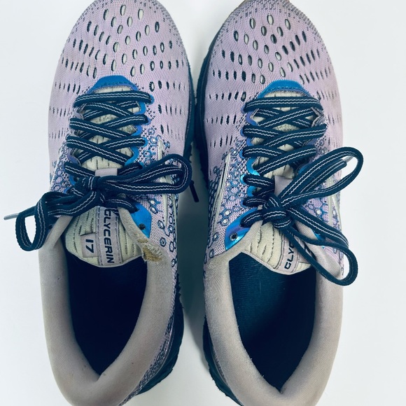 Brooks Running Shoes Women 7 Glycerin 17 Purple Lavender Performance Sneakers - Picture 6 of 14